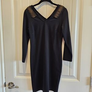 mark By Avon Black Dress with Embellished Shoulders